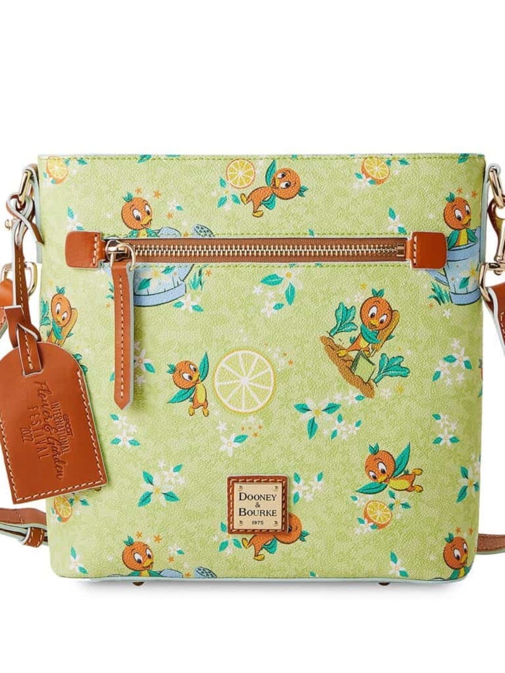 Disney Dooney & Bourke Orange Bird Epcot Flower & Garden Crossbody Bag NWT